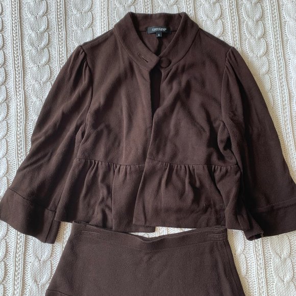 Karen Kane Dark Brown Suit Set - Picture 3 of 5